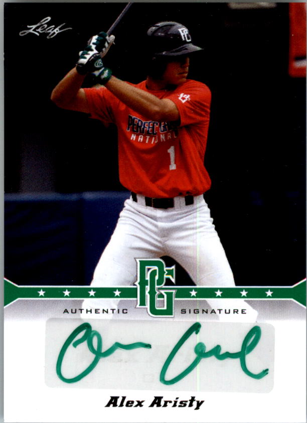 2013 Leaf Perfect Game Autographs Green #AA2 Alex Aristy
