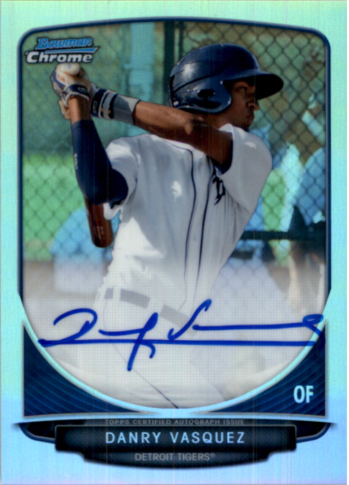 2013 Bowman Chrome Prospect Autographs Refractors #DV Danry Vasquez