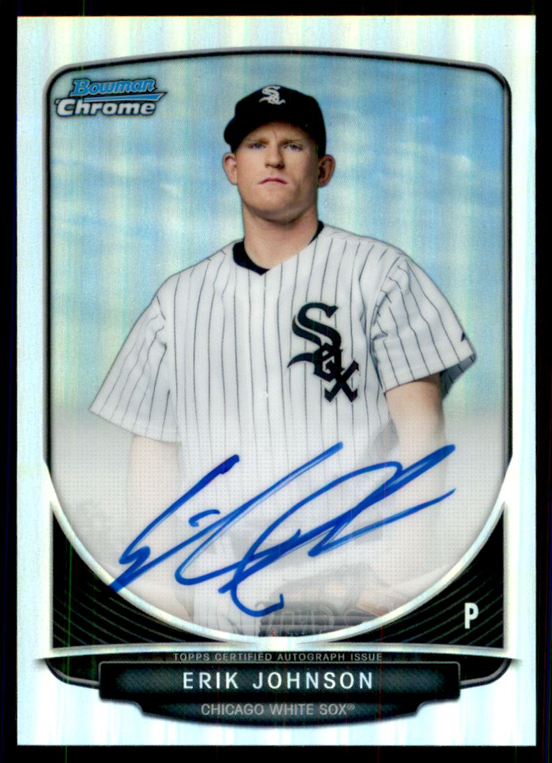 2013 Bowman Chrome Prospect Autographs Refractors #EJ Erik Johnson