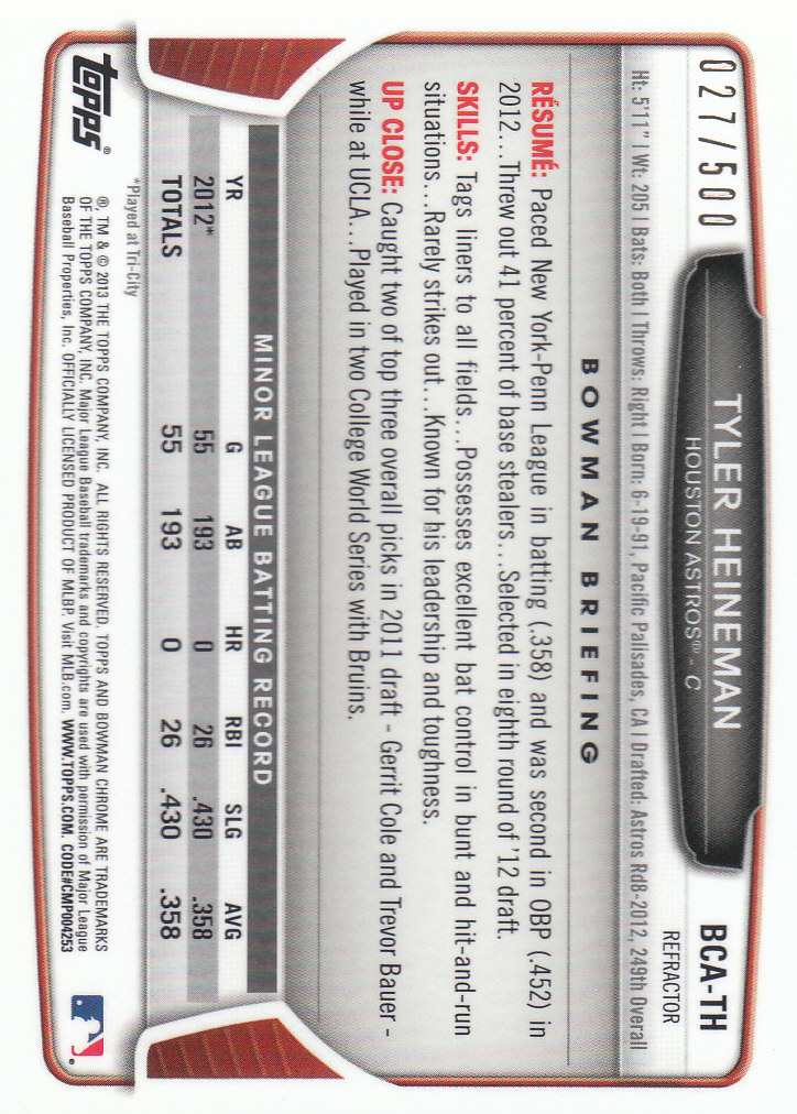 2013 Bowman Chrome Baseball Part 4 - Picture 30 of 316