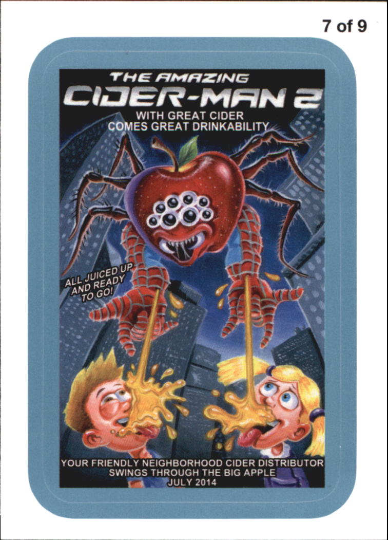 2013 Topps Wacky Packages Series 11 Coming Distractions Blue #7 The Amazing Cider-Man 2
