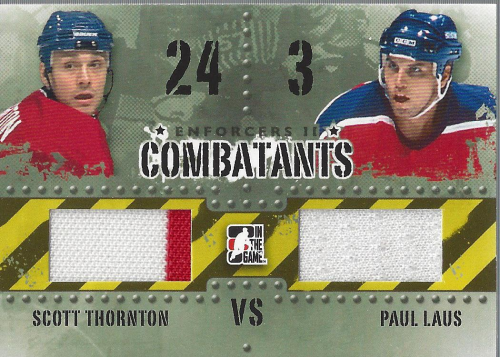 2013-14 ITG Enforcers Combatants Jersey Duals #C19 Scott Thornton/Paul Laus