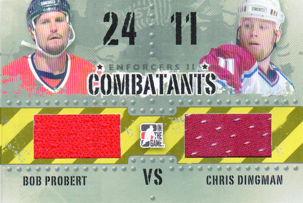 2013-14 ITG Enforcers Combatants Jersey Duals #C24 Bob Probert/Chris Dingman