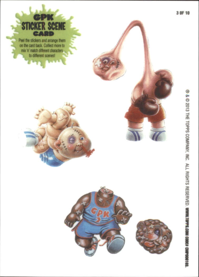 2013 Topps Garbage Pail Kids Brand New Series Three Sticker Scenes #3 Gym