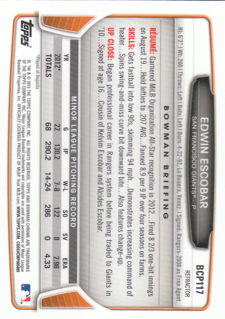 2013 Bowman Chrome Baseball Part 4 - Picture 79 of 316