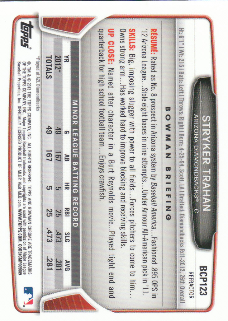 2013 Bowman Chrome Baseball Part 4 - Picture 83 of 316