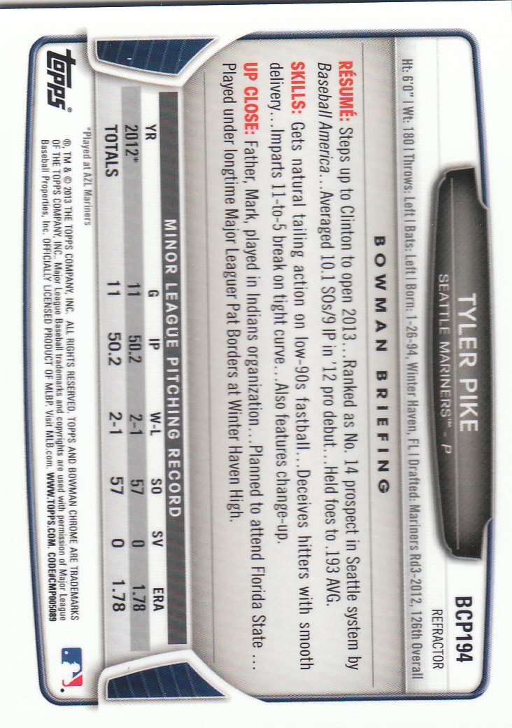 2013 Bowman Chrome Baseball Part 4 - Picture 132 of 316