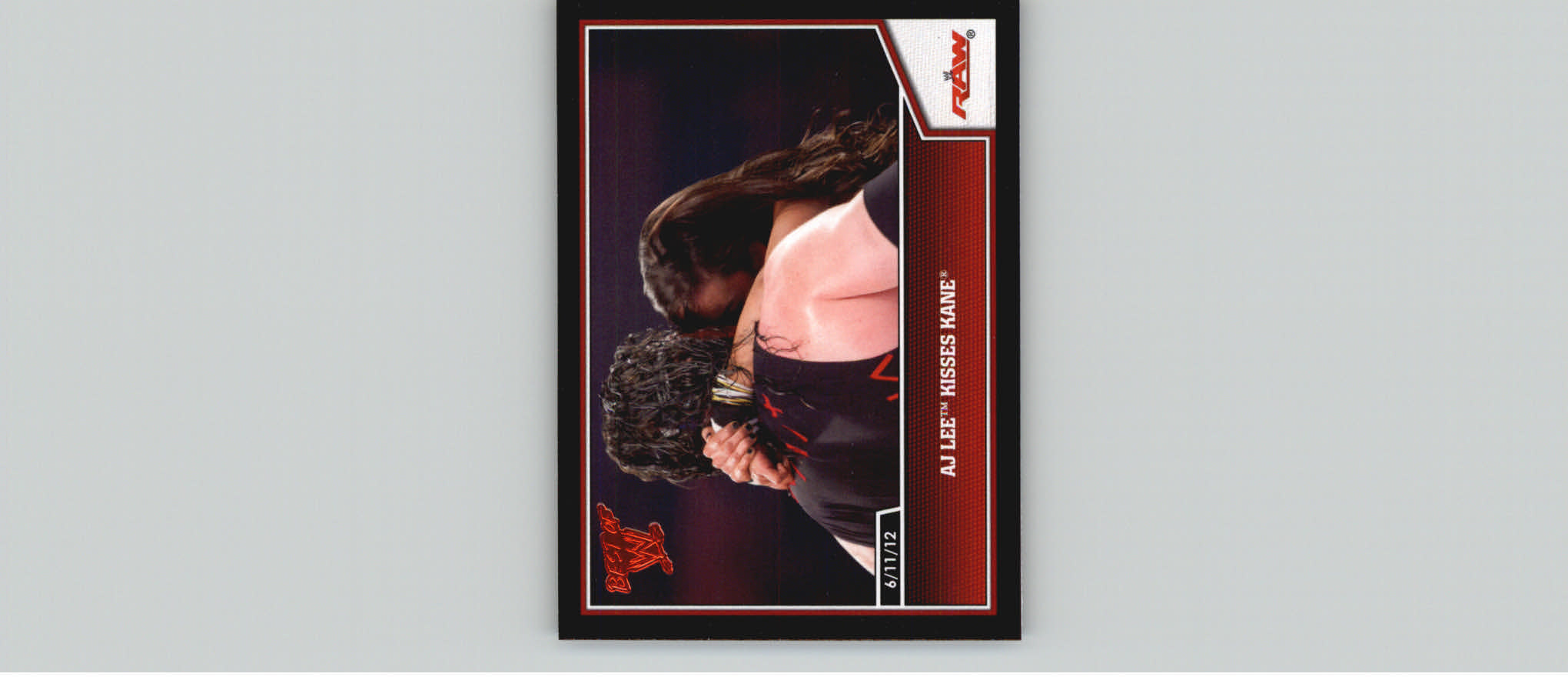 2013 Topps Best of WWE #16 AJ Lee Kisses Kane