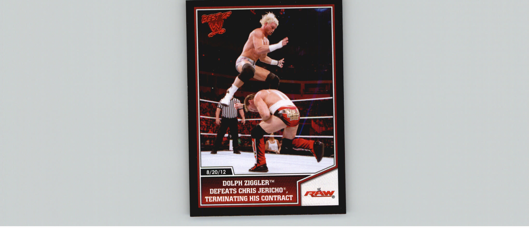2013 Topps Best of WWE #43 Dolph Ziggler Defeats Chris Jericho, Terminating his Contract