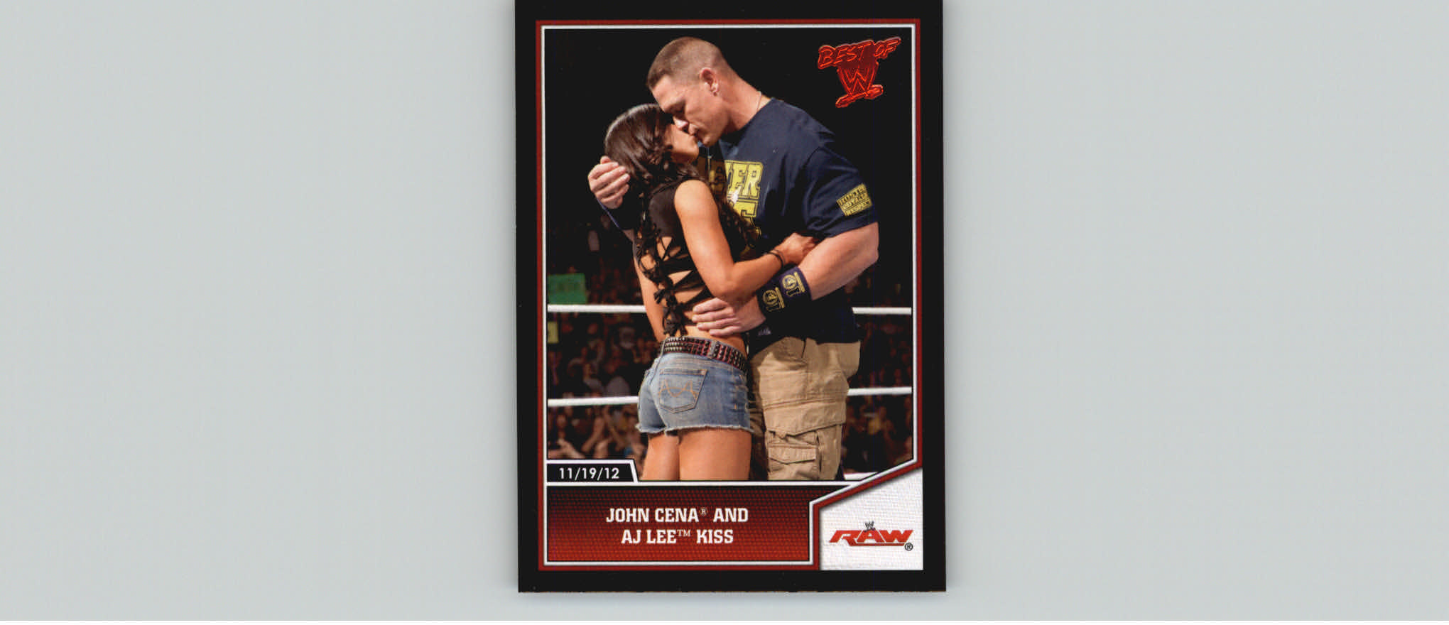 2013 Topps Best of WWE #64 John Cena and AJ Lee Kiss