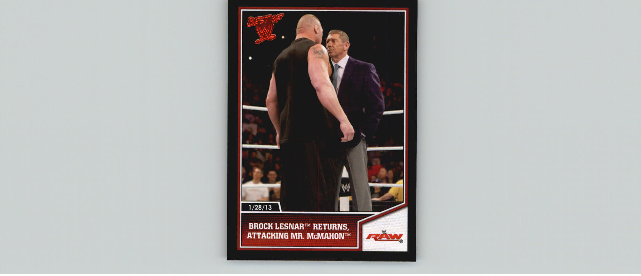 2013 Topps Best of WWE #86 Brock Lesnar Returns, Attacking Mr. McMahon