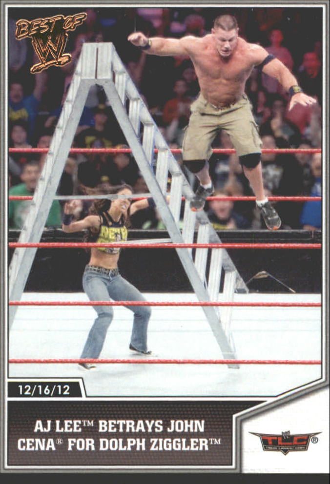 2013 Topps Best of WWE Bronze #69 AJ Lee Betrays John Cena for Dolph Ziggler