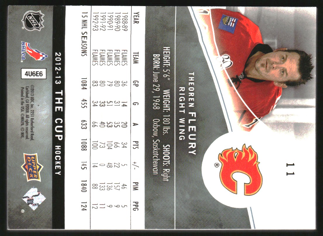 2012-13 The Cup #11 Theoren Fleury back image
