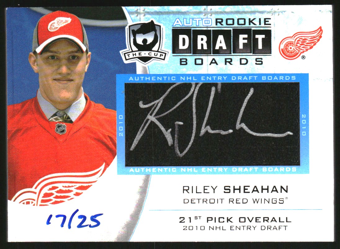 2012-13 The Cup Auto Draft Boards #DBRS Riley Sheahan