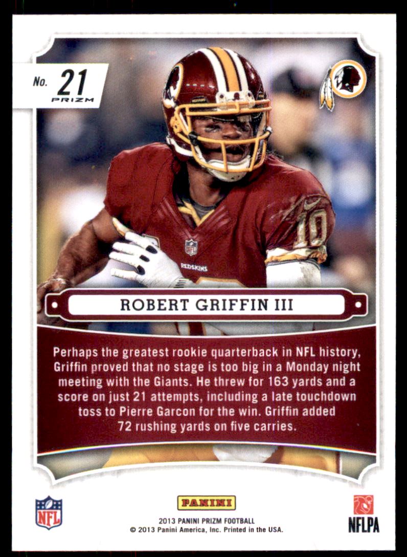 2013 Panini Prizm Monday Night Heroes Prizms Green #21 Robert Griffin III