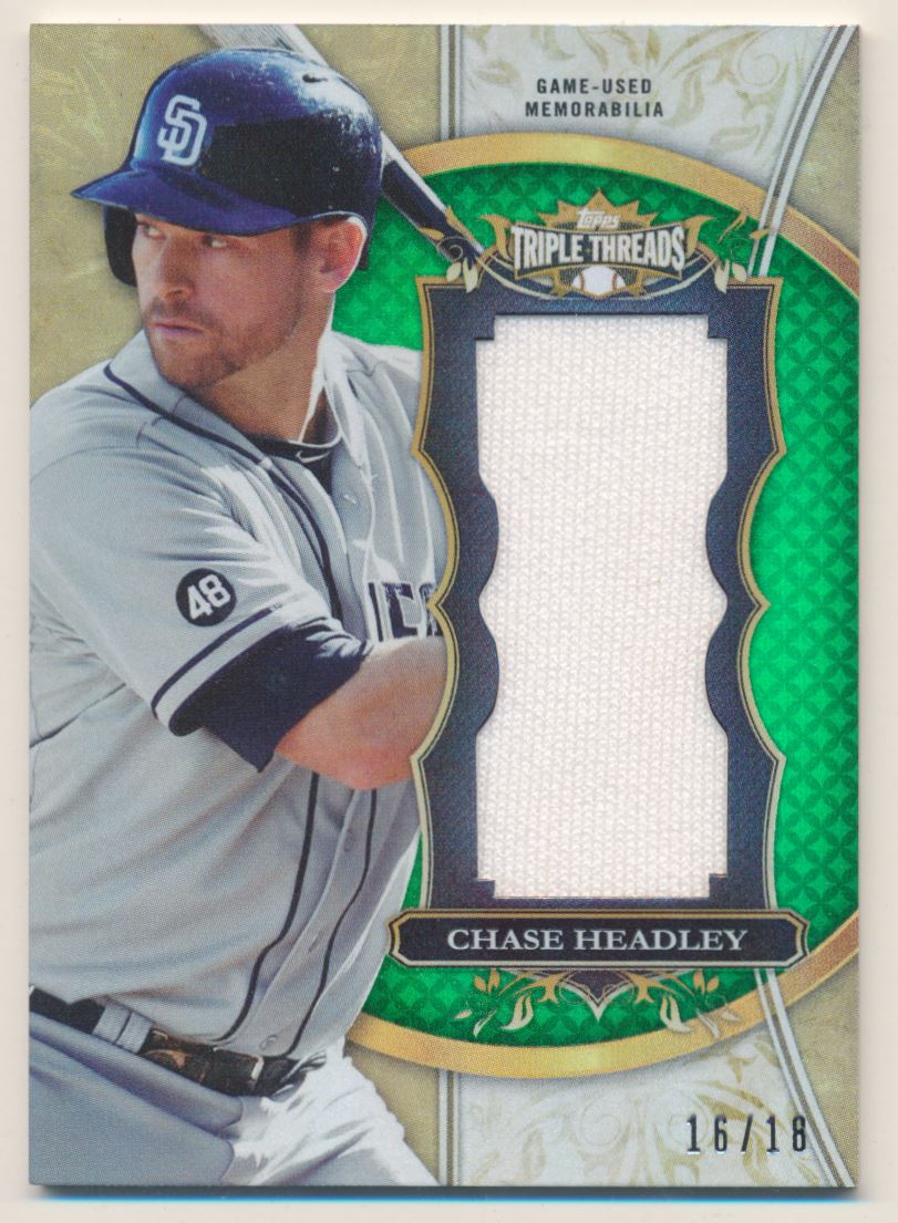 2013 Topps Triple Threads Unity Relics Emerald #CH2 Chase Headley