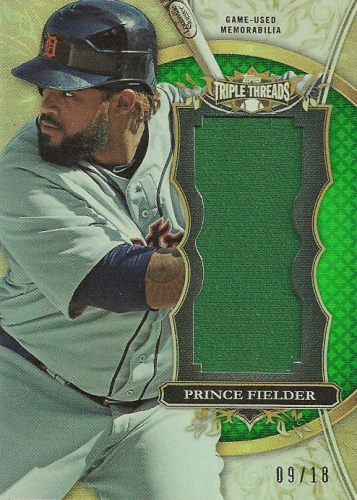 2013 Topps Triple Threads Unity Relics Emerald #PF2 Prince Fielder