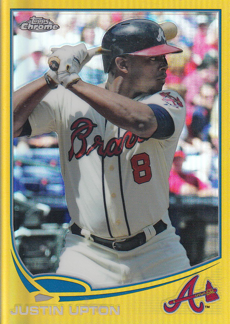 2013 Topps Chrome Update Gold Refractors #MB16 Justin Upton