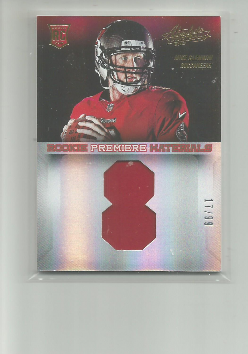 2013 Absolute Rookie Premiere Materials Oversize Jersey Number #228 Mike Glennon