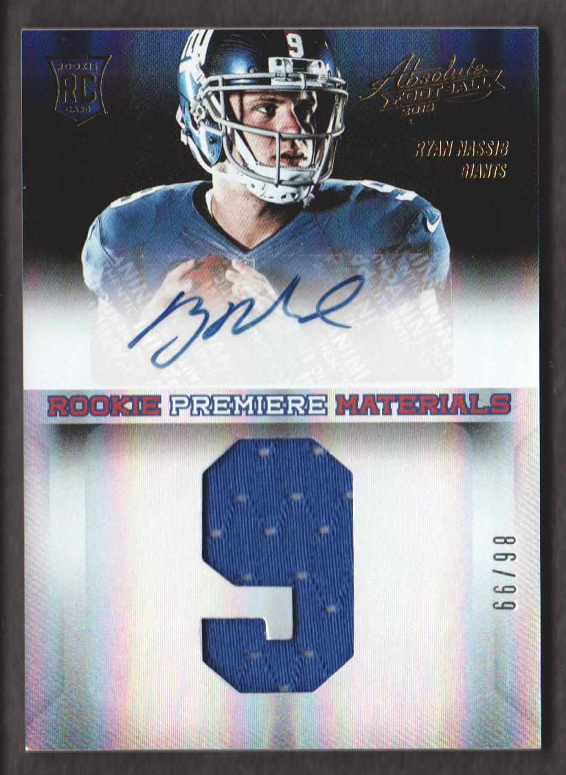 2013 Absolute Rookie Premiere Materials Autographs Oversize Jersey Number #232 Ryan Nassib