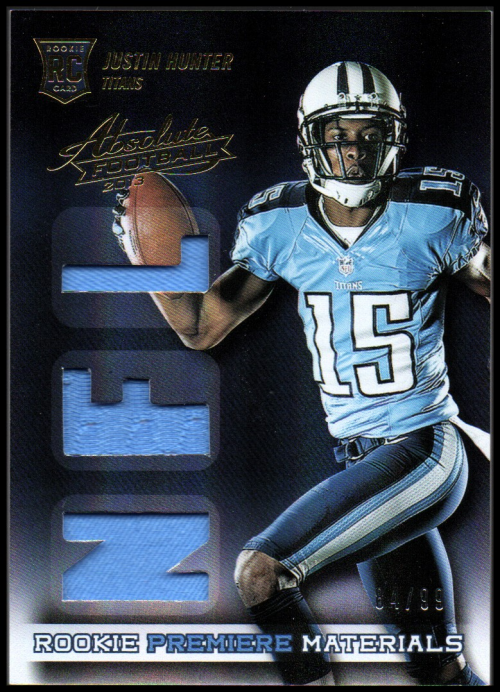 2013 Absolute Rookie Premiere Materials NFL #216 Justin Hunter