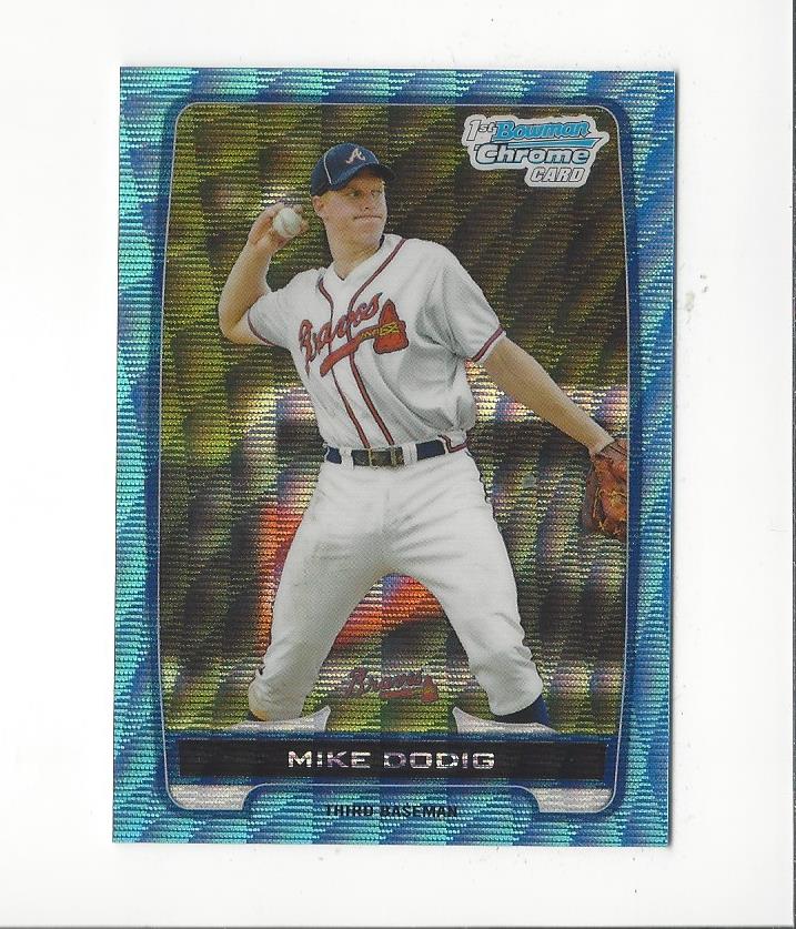2012 Bowman Chrome Draft Draft Picks Blue Wave Refractors #BDPP77 Mike Dodig