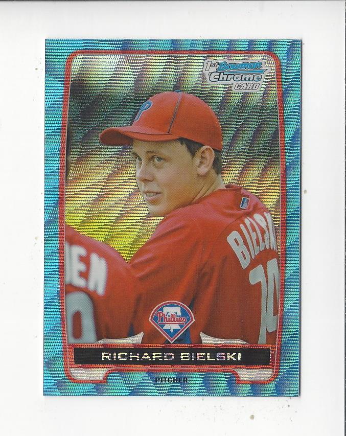 2012 Bowman Chrome Draft Draft Picks Blue Wave Refractors #BDPP97 Richard Bielski