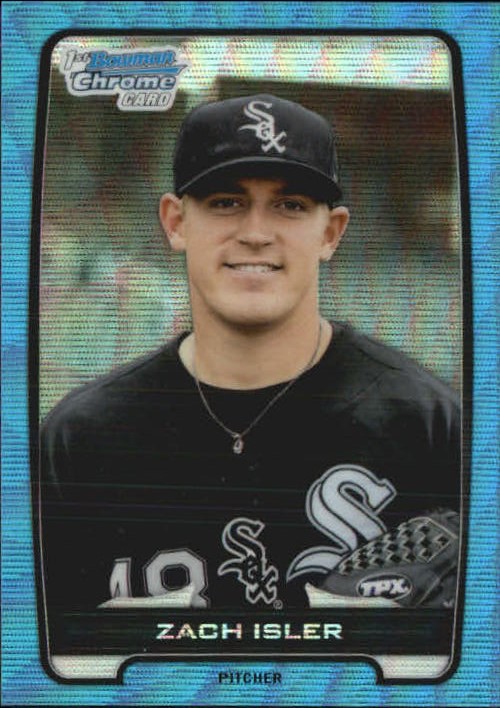 2012 Bowman Chrome Draft Draft Picks Blue Wave Refractors #BDPP107 Zach Isler