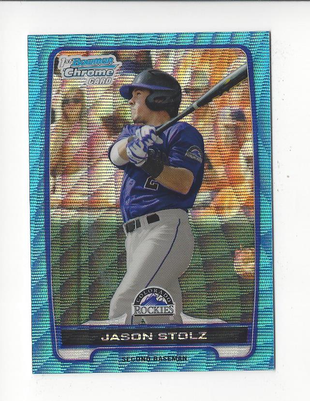 2012 Bowman Chrome Draft Draft Picks Blue Wave Refractors #BDPP125 Jason Stolz