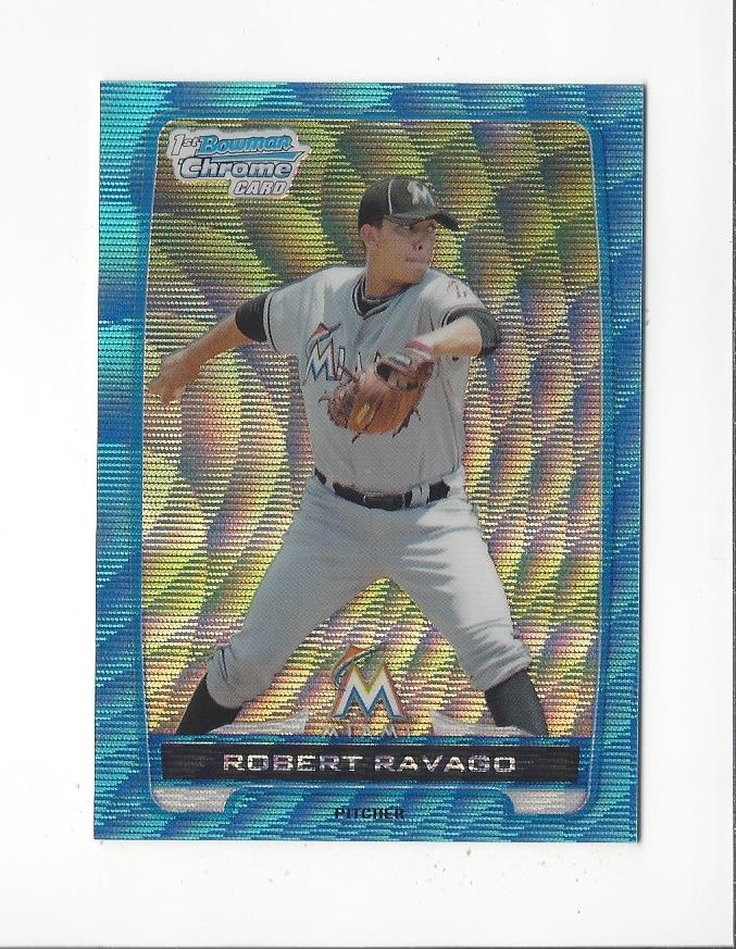 2012 Bowman Chrome Draft Draft Picks Blue Wave Refractors #BDPP141 Robert Ravago
