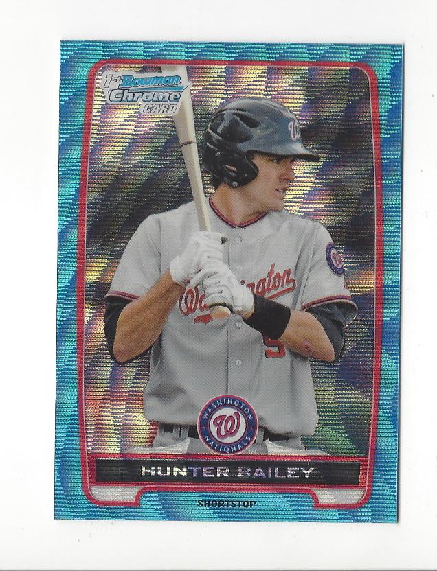 2012 Bowman Chrome Draft Draft Picks Blue Wave Refractors #BDPP150 Hunter Bailey