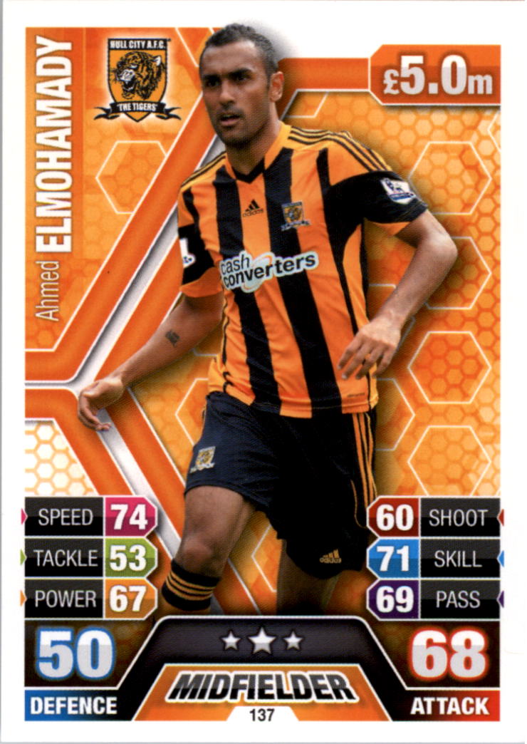 2013-14 Topps Match Attax English Premier League #137 Ahmed Elmohamady -  NM-MT