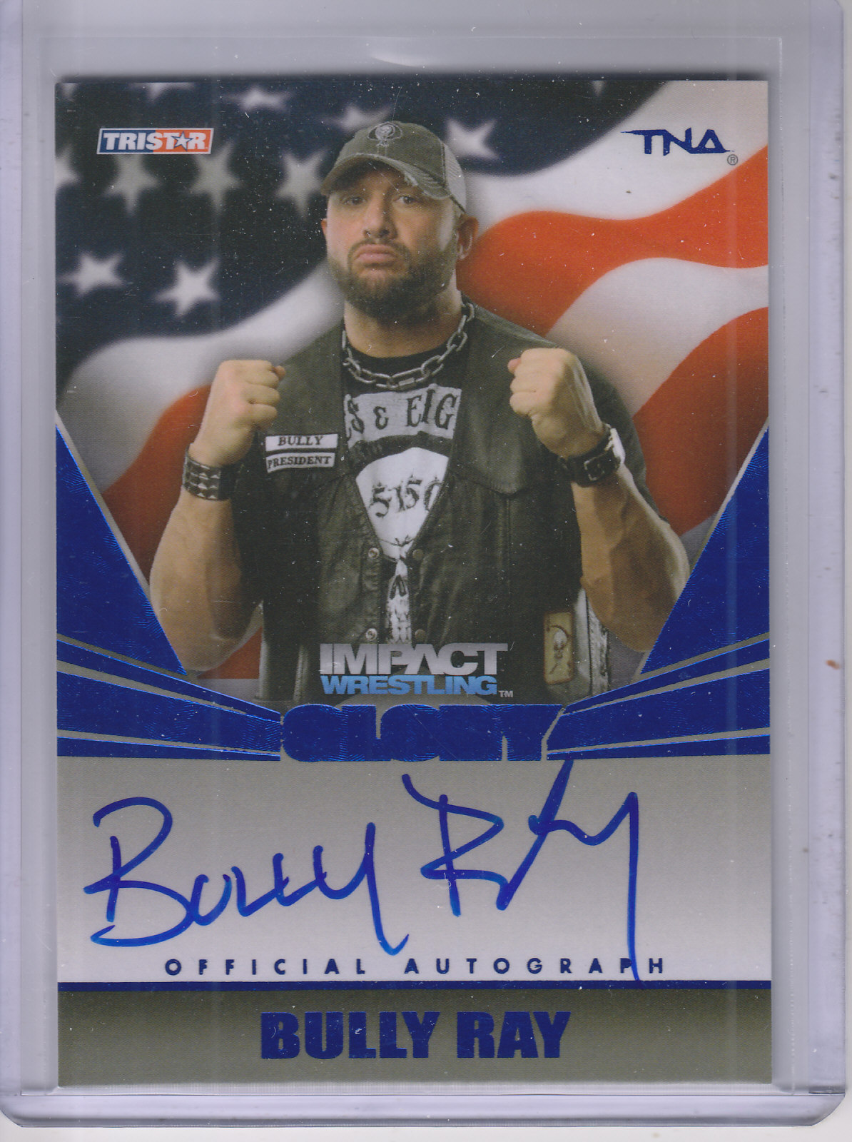 2013 TRISTAR TNA Impact Glory On-Card Autographs Blue #GBR Bully Ray