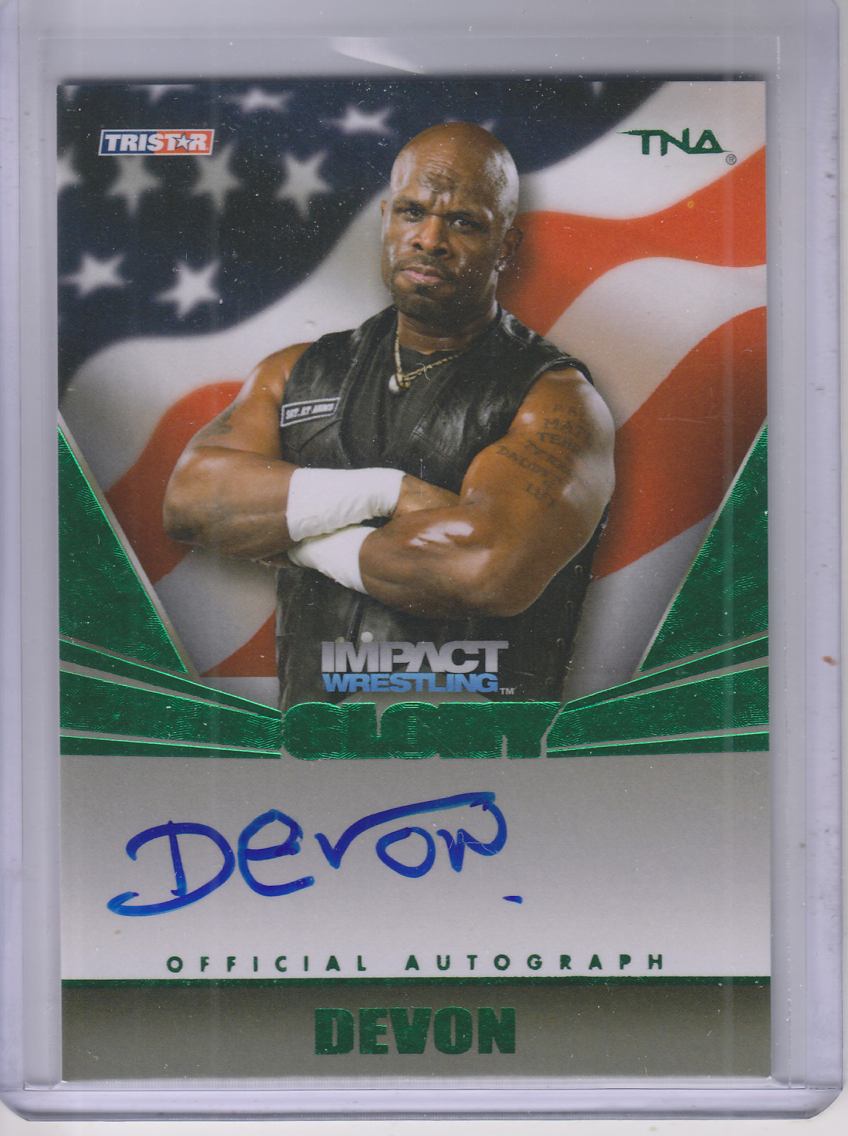 2013 TRISTAR TNA Impact Glory On-Card Autographs Green #GD Devon