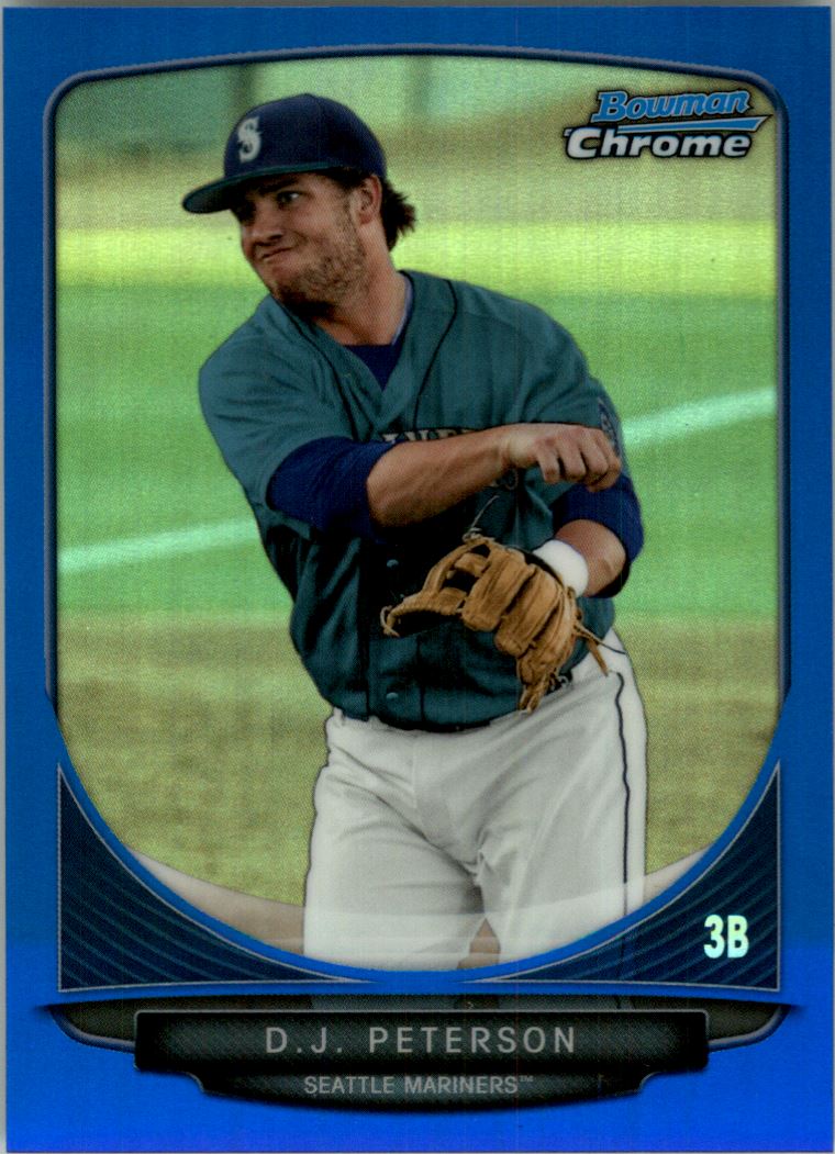 2013 Bowman Chrome Draft Draft Picks Blue Refractors #BDPP8 D.J. Peterson