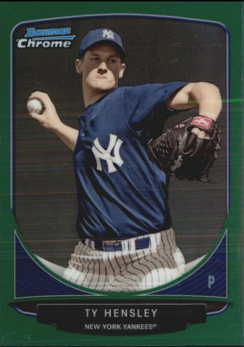2013 Bowman Chrome Draft Top Prospects Green Refractors #TP23 Ty Hensley