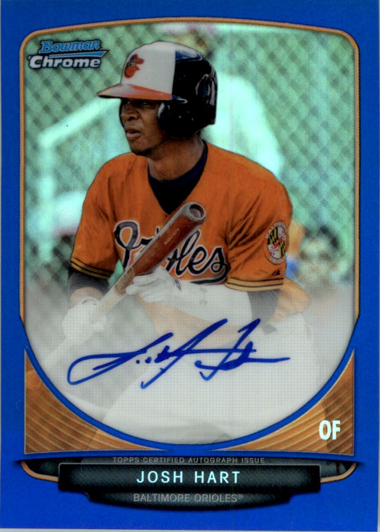 2013 Bowman Chrome Draft Draft Pick Autographs Blue Refractors #JH Josh Hart