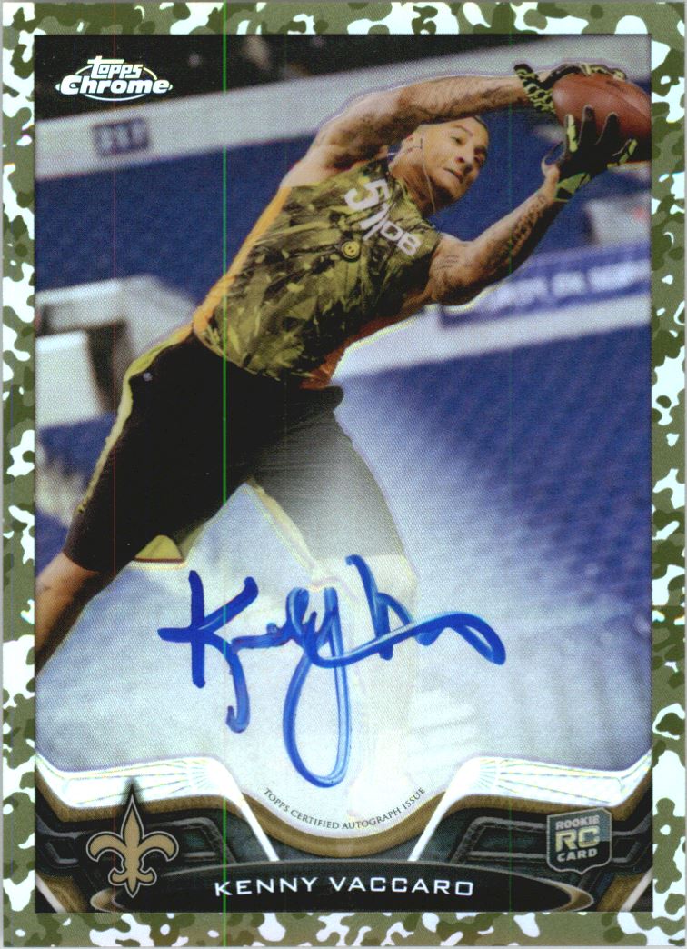 2013 Topps Chrome Rookie Autographs Camo Refractors #86 Kenny Vaccaro