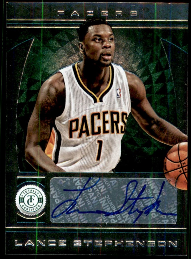2013-14 Totally Certified Autographs Green #234 Lance Stephenson/5