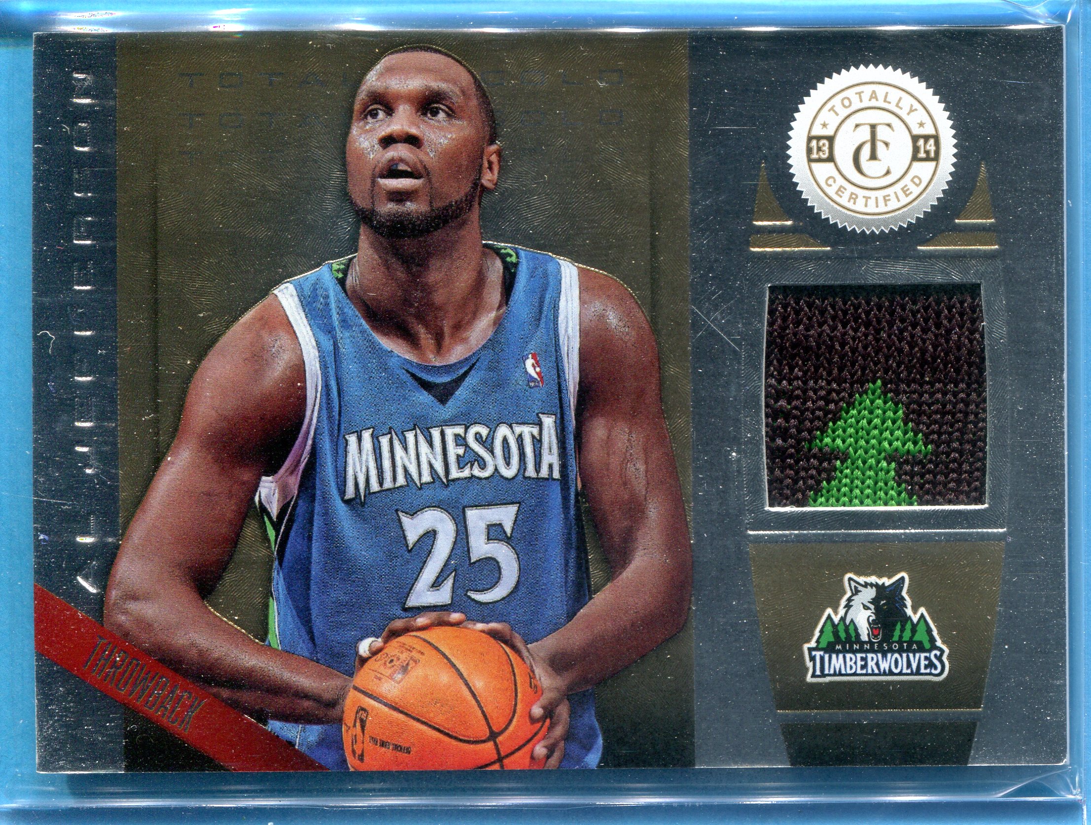 2013-14 Totally Certified Materials Gold Prime #161 Al Jefferson/25