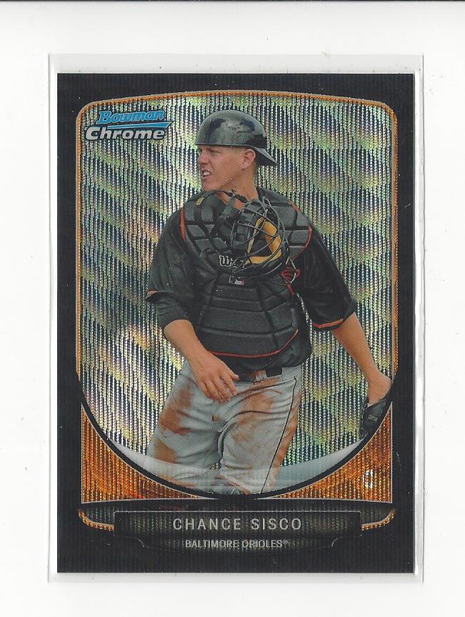 2013 Bowman Chrome Draft Draft Picks Black Wave Refractors #BDPP34 Chance Sisco