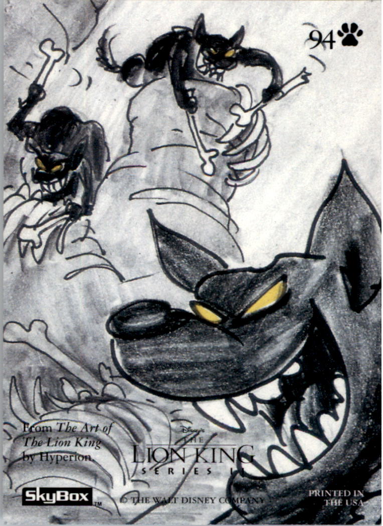 1994 SkyBox The Lion King #94 A Chorus of Hyenas back image
