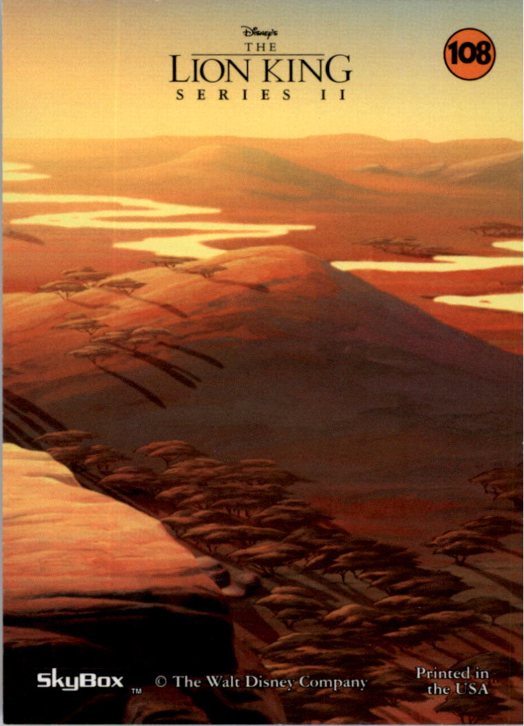 1994 SkyBox The Lion King #108 All The Light Touches 3 back image