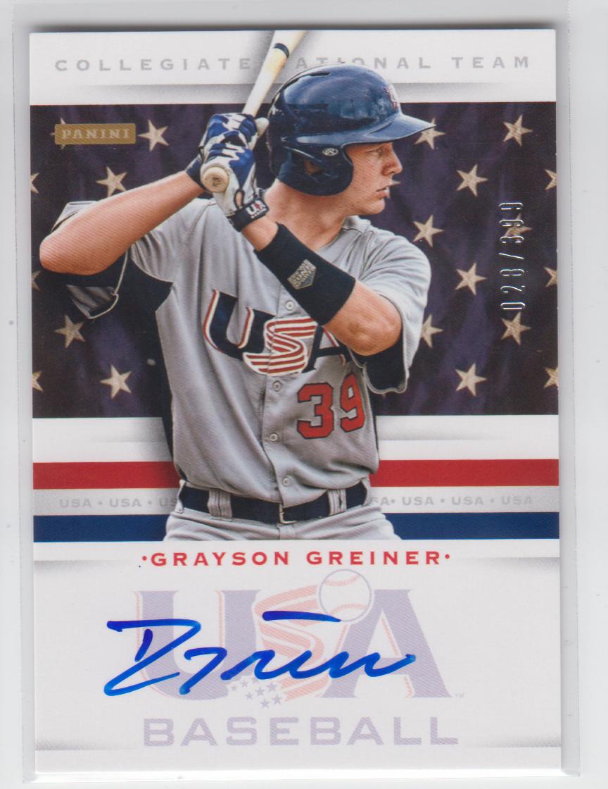 2013 USA Baseball Collegiate National Team Signatures #12 Grayson Greiner