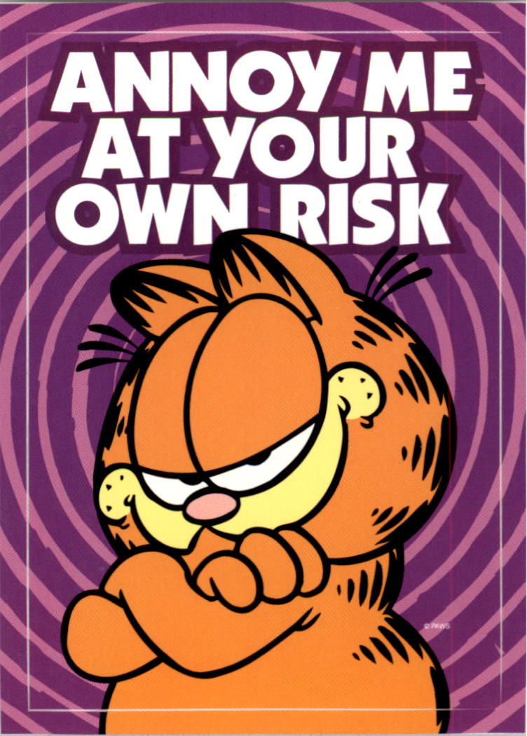 2004 Pacific Garfield Collection Vinyl Cling Stickers #38 Annoy Me At 