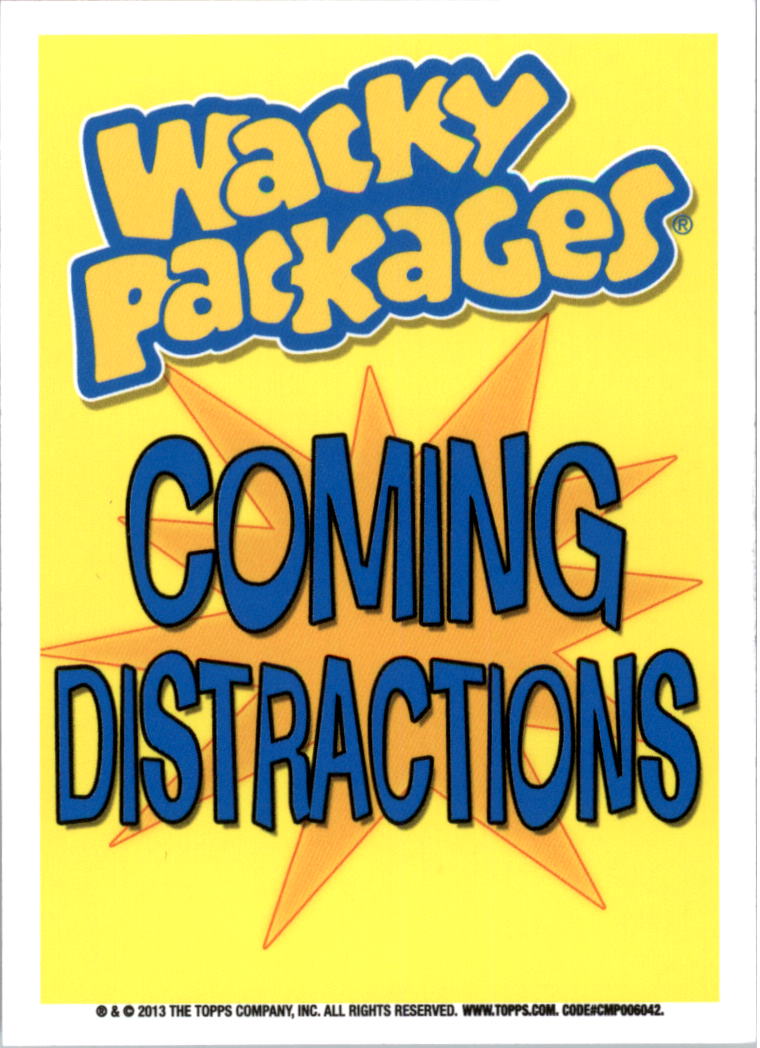 2013 Topps Wacky Packages Series 11 Coming Distractions Red #6 Jurassic Pork IV back image