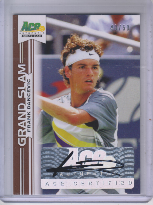 2013 Ace Authentic Grand Slam Brown #BAFD1 Frank Dancevic