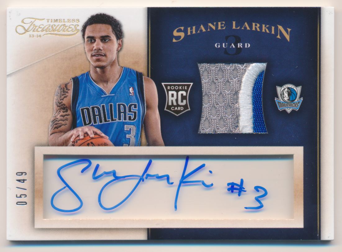 2013-14 Timeless Treasures Rookie Jersey Autographs Prime #126 Shane Larkin