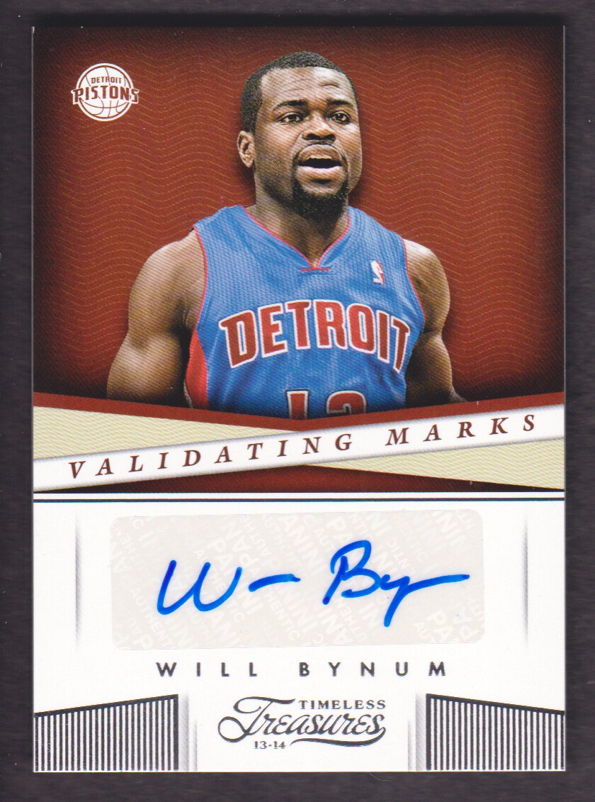 2013-14 Timeless Treasures Validating Marks #48 Will Bynum