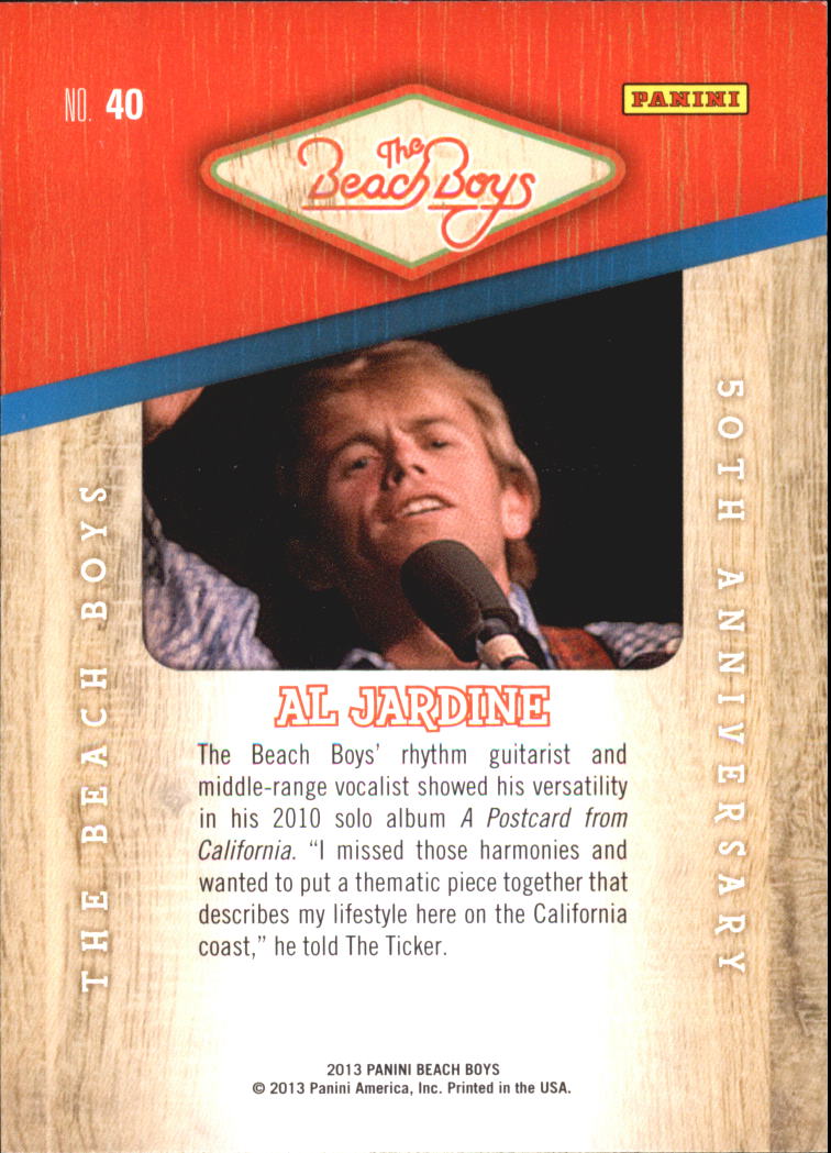 2013 Panini The Beach Boys #40 The Beach Boys' Rhythm Guitarist - NM-MT ...